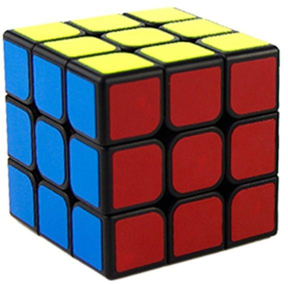 Generic 3x3x3 Speed Magic Cube With Stickers - Black