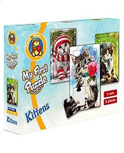 Fluffy Bear Kittens Shaped Puzzle - 3 in 1