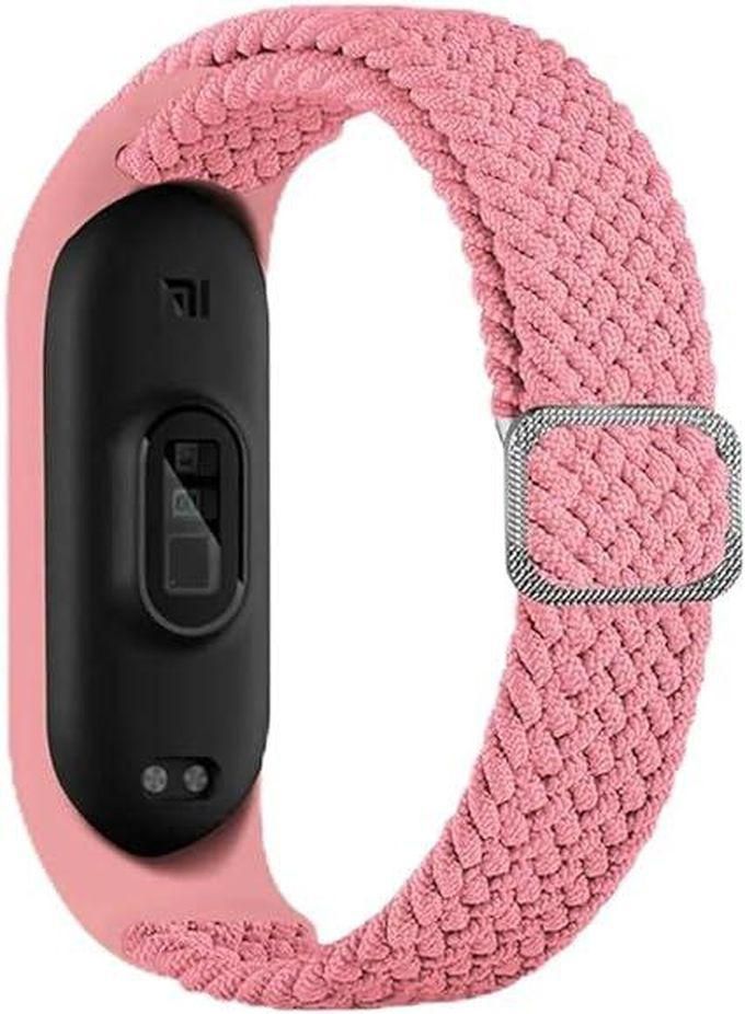Next store Compatible with Xiaomi Watch 7/6/5/4/3 Classic Color Elastic Woven Strap Replacement Strap Compatible with Xiaomi Watch 7/6/5/4/3 (Pink)