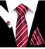 مجموعة ربطة عنق بوليستر أحمر ملكي