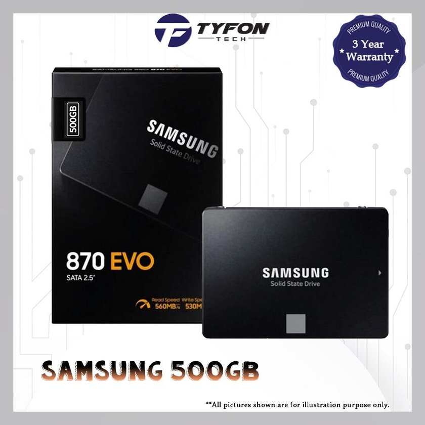 Samsung 500GB 870 EVO Series 2.5" Solid State SSD Drive (MZ-77E500BW)