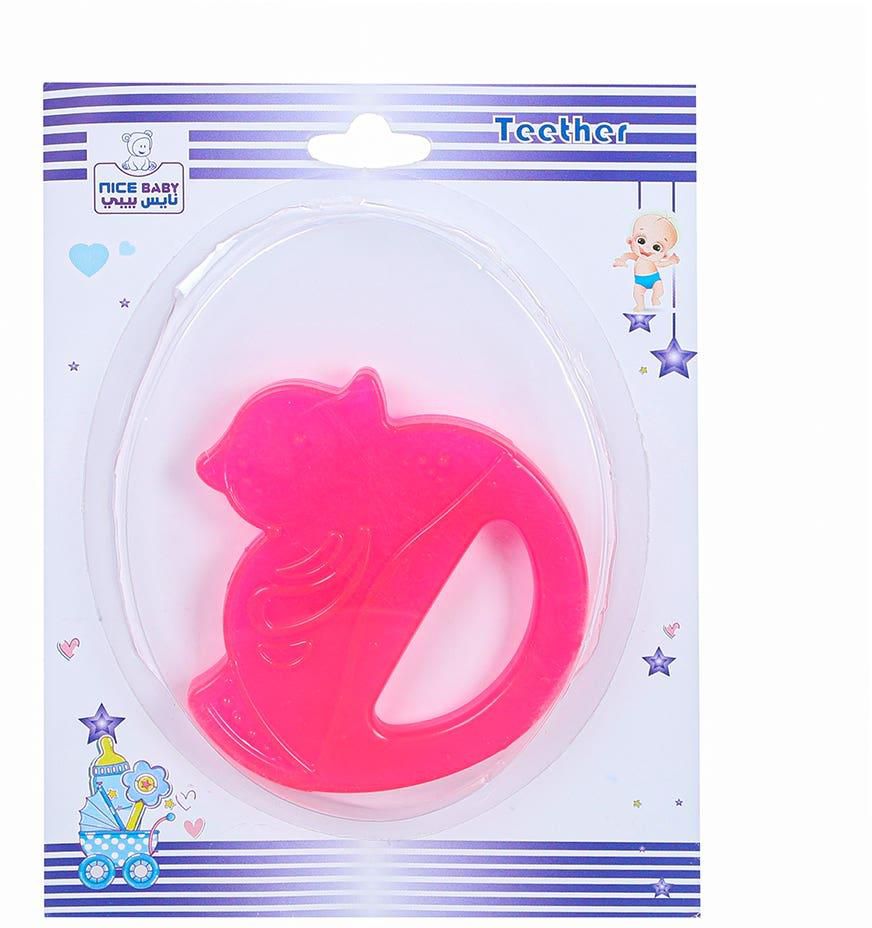 Get Nice Baby Duck Shaped Baby Teether - Fuchsia with best offers | Raneen.com
