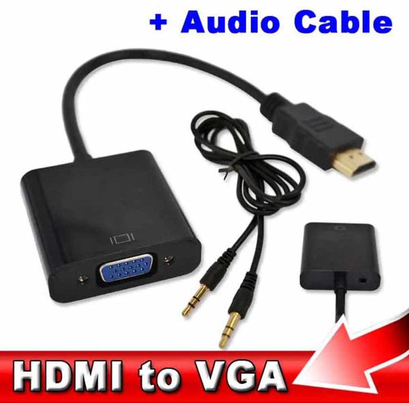 Full HD 1080P HDMI TO VGA ADAPTER cable Converter With Audio