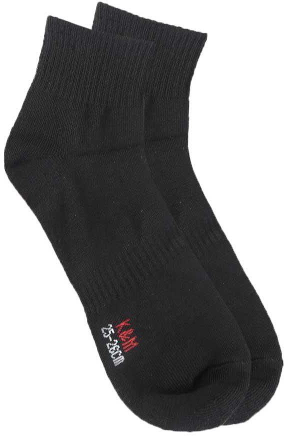 Kime KM School Crew Longer Socks [M20349] -  6 Sizes (Black)