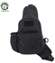 Generic Wear-resistant Nylon Chest Pack Outdoor Sports Messenger Bag - Black