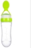 Baby Feeding Bottle With Spoon Soft Silicon-green
