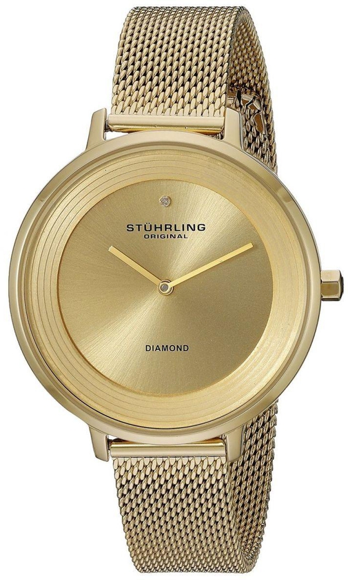 Stuhrling Casual Watch for Women - Stainless Steel, Gold, 589.03