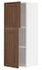 METOD Wall cabinet with shelves/2 doors, white Enköping/brown walnut effect, 40x100 cm - IKEA