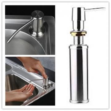 300ml Stainless Steel Kitchen Sink Soap Dispenser Pump Hand Kitchen Sink Soap Dispenser Steel 27cmx8x5