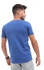 Izor Basic Cotton V-Neck Solid T-Shirt - Blue