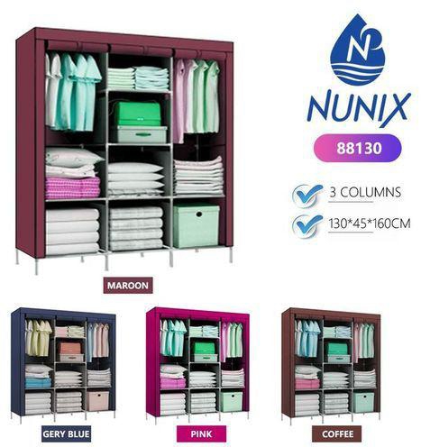 Nunix Portable 3 Column Wardrobe