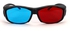 Red Blue 3D Glasses Black Frame For Dimensional Anaglyph Movie Game DVD Projecto