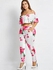 Plus Size Tube Off Shoulder Top and Floral Pants