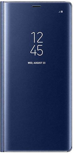 Clear View Flip Case Cover For Samsung Galaxy Note8 Blue
