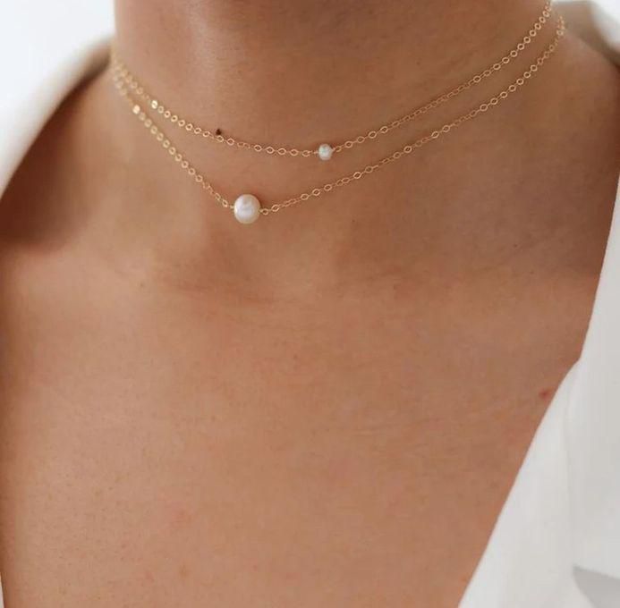 Double Layer Simple Chain Pearls