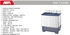 Daewoo Top Loading Semi Automatic Washing Machine 20kg DW-T200W White