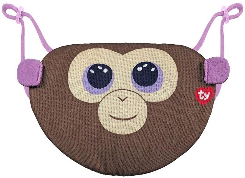 TY Kids Face Mask Monkey Coconut Brown