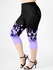 Plus Size & Curve Floral Print High Waist Capri Leggings - 5x | Us 30-32