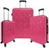 Travel Plus, Triangle Set Of 3Pc Abs Luggage Trolley Case, Size 20/26/30 Inch, Rose Pink