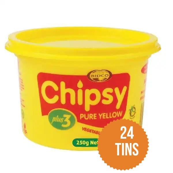 Chipsy Yellow Vegetable Cooking Fat - 250G X 24 Tins