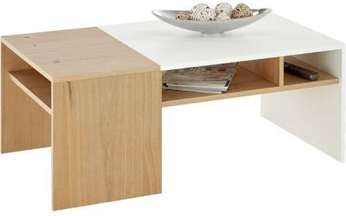 Coffee Table, White / Wood - Lt004