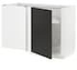 METOD خزانة قاعدة ركنية مع سحب للخارج, أبيض/Sinarp بني, ‎128x68 سم‏ - IKEA