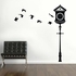 Decorative Wall Sticker - Big Clock And Birds