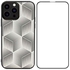 iPhone 13 Pro Max Case and Screen Protector Splendid Series 3D Cube Pattern Case and Screen Protector White