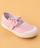 Cute Walk by Babyhug Casual Shoes with Velcro Closure Floral Print and Bow Applique - Pink