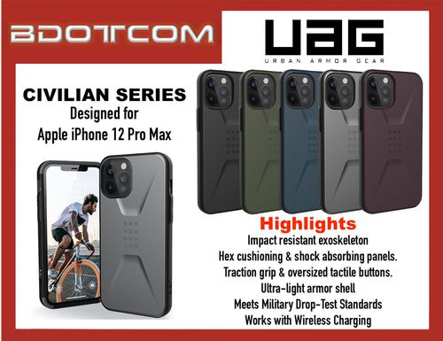 Original UAG Civilian Series Protective Cover Case for Apple iPhone 12 Pro Max