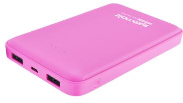 Promate volTag-10 10000mAh Ultra-Fast Lithium Polymer Power Bank Pink