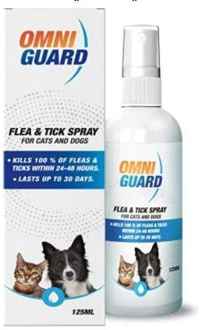 Omni Guard Flea & Tick Spray For Cats & Dogs 125 Ml