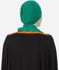Head Scarf Drappe Turban with Scarf - Green