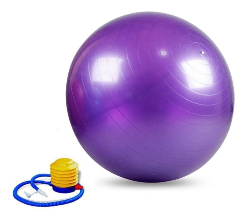 65CM Yoga Ball Anti Burst Gym Swiss Fitness Exercise Pregnancy Birthing Pump Purple
