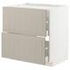 METOD Base cab f hob/2 fronts/2 drawers, white/Ringhult white, 80x60 cm - IKEA