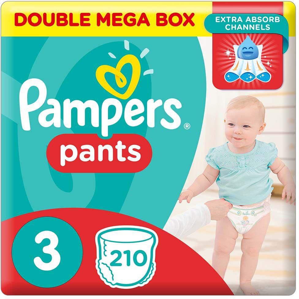 Pampers - Pants - Pants Diapers, Size 3, Midi, 6-11 Kg, Double Mega Box - 210 Count- Babystore.ae