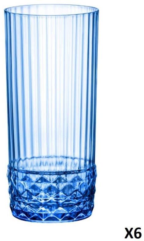 Get Bormioli Glass Cup Mug Set, 6 Pieces, 8 CL - Blue with best offers | Raneen.com