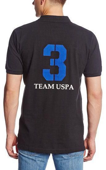 U.S. Polo Assn. Black Cotton Shirt Neck T-Shirt For Men