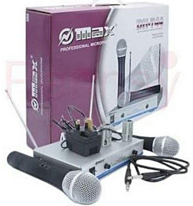 Omax Max Dual Channel UHF Wireless Microphone System-DH-744