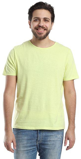 Imprint Unknown Road Burn'' Printed Casual T-shirt - Lemon Yellow