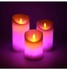 3-Piece LED Candle Light Set With Remote Control Timer Multicolour