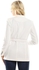 Esla Elegant Double-Breasted Notched Collar Blazer With Belt - Off White