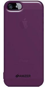 Amzer Soft Gel TPU Gloss Skin Case for iPhone 5 - Translucent Purple