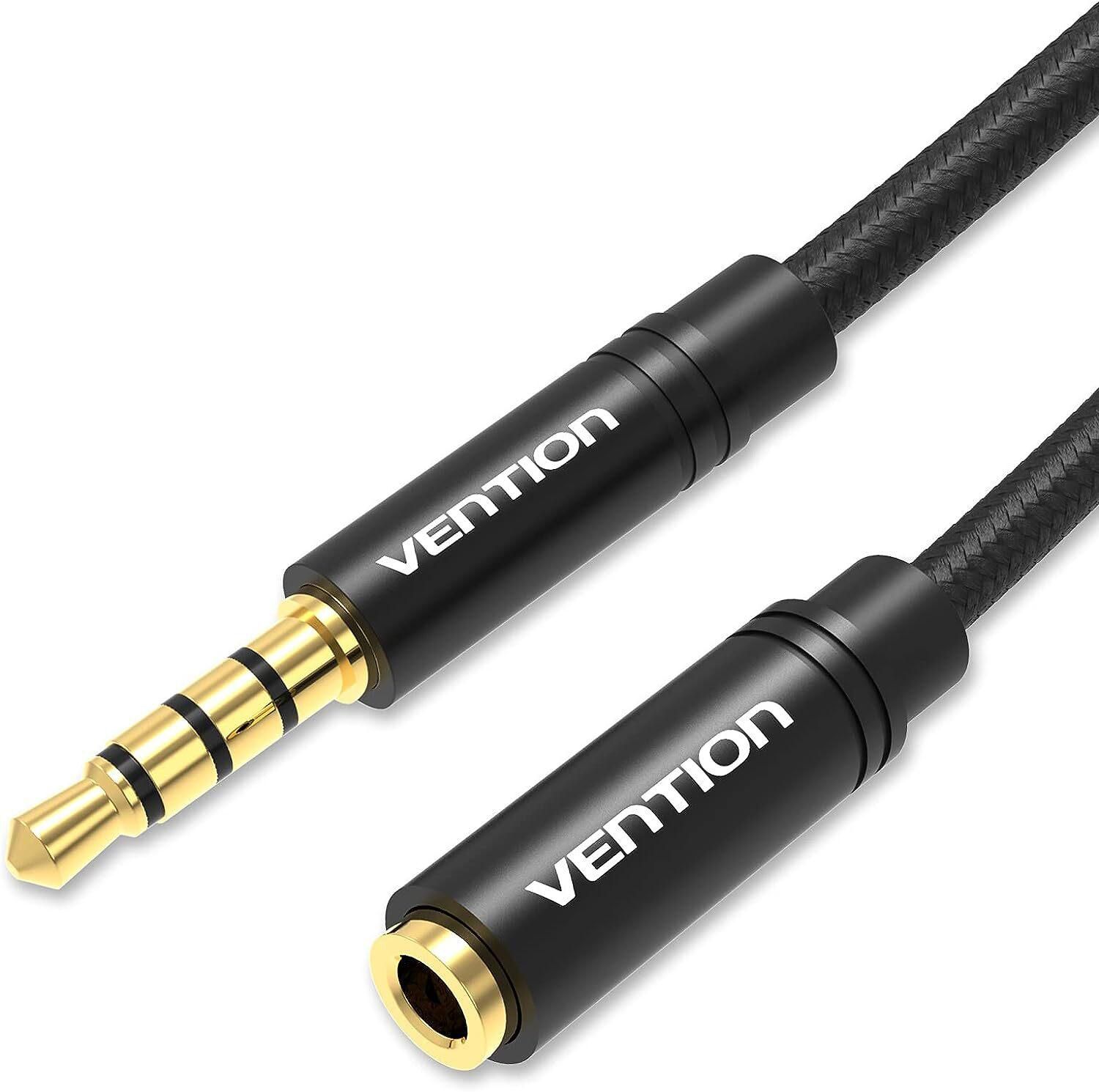 Vention Headphone Extension Cable, Vention 3.5mm 1/8&quot; Audio Extension Cable 3 Ring 4 Pole Male To Female Gold Plated Interface Compatible For Phones, PC, Laptop, MP3/4, Headphones (3M/10Ft)