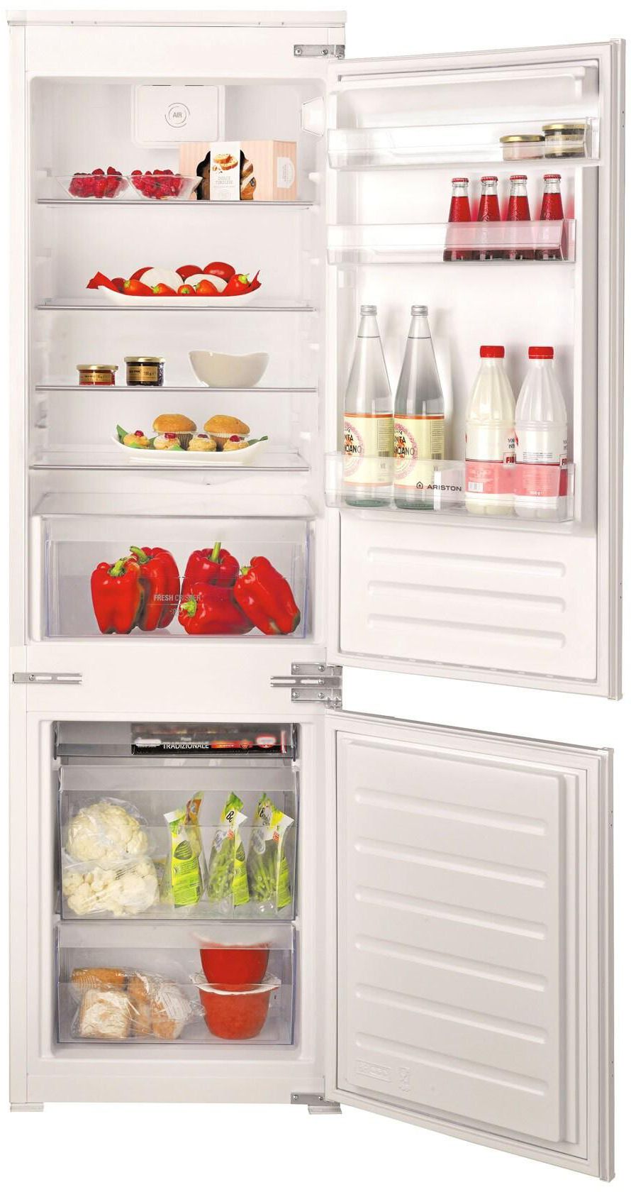 Ariston 264L Bottom Freezer Built-in Refrigerator  White Color  BCB7030DEX
