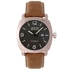 Curren Black Dial Gold Case Leather Band Watch [8158-Gold]