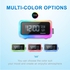Remson Omni 15W Digital LED RGB Alarm Clock with Wireless Charger and Speaker &ndash; White