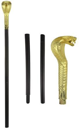 Egyptian Pharaoh Cane Snake Scepter Gold ancient egyptians, Stick Pimp With Gold Top 3 Pcs Set