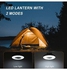 Portable Camping Lantern with Fan Solar USB Rechargeable LED Tent Light Lamp