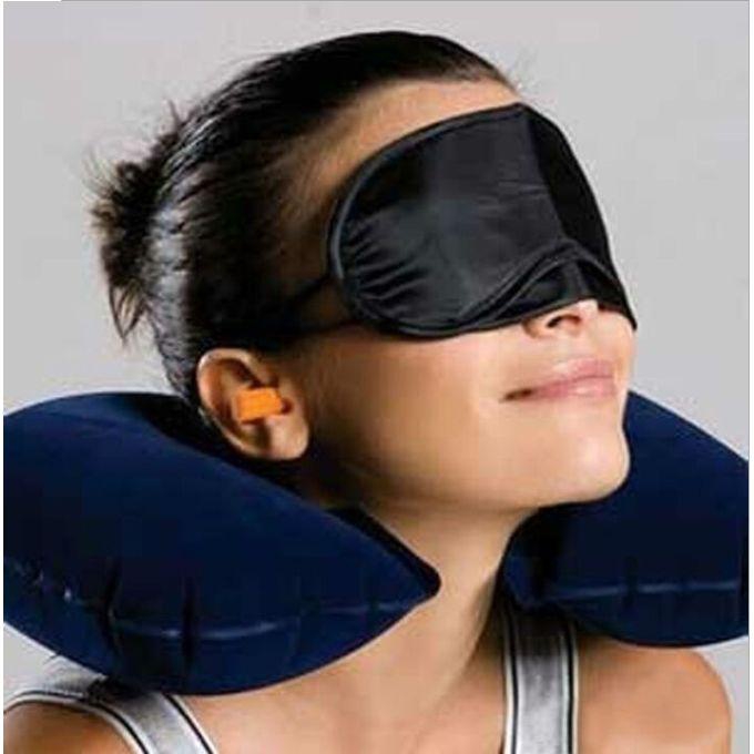 Generic Travel Sambo U-Shaped Pillow Inflatable Suit Eyeshade